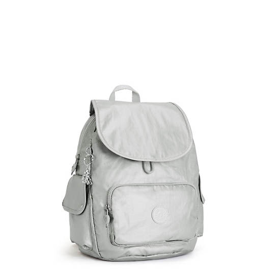 Kipling City Pack Small Metallic Rygsække Sølv | DK 1514KO